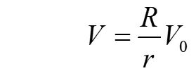 electric potential of a charged sphere