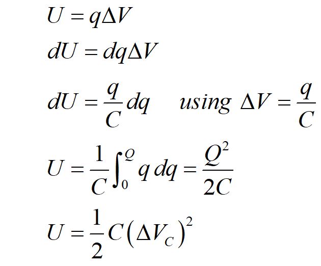 capacitor energy equation